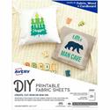 Avery&reg; Printable Fabric Sheets - Letter - 8 1/2" x 11" - Matte - Printable, Heat-seal Backing - White - 5/Pack - 1 Carton