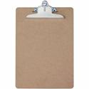 Saunders Brown Hardboard Clipboards - 1" Clip Capacity - 8 1/2" x 11" Sheet Size - Spring Clip - Standard - Hardboard - Brown - 1 Each