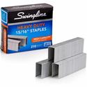 Swingline Premium Heavy-Duty Staples - Heavy Duty - 15/16" Leg - Holds 210 Sheet(s) - for Paper - Heavy Duty, Chisel Point - Silver - 100 Per Strip - 1000 / Box