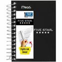 Mead Five Star Fat Lil' Wirebound Notebook - 200 Pages - Plain - Coilock - 4" x 5 1/2" Sheet Size - Assorted Poly Cover - Perforated, Durable Cover, Easy Tear - 1 Each