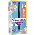 Paper Mate Flair Point Guard Felt Tip Marker Pens - Medium Pen Point - Black Ink - Water Based - Black Barrel - 1 Dozen