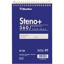 Blueline White Paper Wirebound Steno Pad - 350 Sheets - Wire Bound - Front Ruling Surface - 6" x 9" Sheet Size - White Paper - Cardboard Cover - Stiff-cover - 1 Each