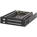 StarTech.com Drive Enclosure for 3.5" SATA/600 - Serial ATA/600 Host Interface Internal - Black - 2 x HDD Supported - 2 x SSD Supported - 2 x Total Bay - 2 x 2.5" Bay - Aluminum