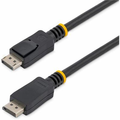 StarTech.com 15 ft Long DisplayPort 1.2 Cable with Latches M/M - DisplayPort 4k - 15 ft DisplayPort Video Cable for Audio/Video Device, Monitor, Projector, Workstation, Notebook, Graphics Card - First End: 1 x 20-pin DisplayPort 1.2 Digital Audio/Vid