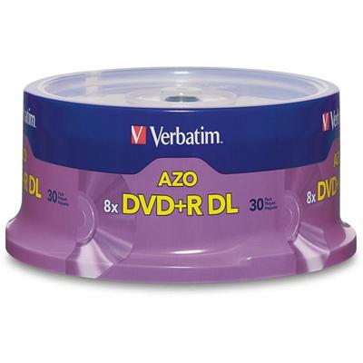 Verbatim 96542 DVD Recordable Media - DVD+R DL - 8x - 8.50 GB - 30 / Pack - Silver - 120mm - Double-layer Layers - 4 Hour Maximum Recording Time
