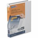 QuickFit View Binder, 3-Ring Binder, Angle D Ring, 1 Inch, White - 1" Binder Capacity - Letter - 8 1/2" x 11" Sheet Size - 225 Sheet Capacity - 3 x 1" Ring(s) - Fastener(s): D-Ring - Polypropylene - White - Recycled - Clear Overlay - 1 Each