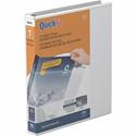 QuickFit Clear-View Binder, 3-Ring Binder, Round Ring, 1 Inch, White - 1" Binder Capacity - Letter - 8 1/2" x 11" Sheet Size - 200 Sheet Capacity - 3 x 1" Ring(s) - Fastener(s): Round Ring - Pocket(s): Internal - Polypropylene - White - Recycled - Ea