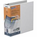 QuickFit Clear-View Binder, 3-Ring Binder, Round Ring, 3 Inch, White - 3" Binder Capacity - Letter - 8 1/2" x 11" Sheet Size - 600 Sheet Capacity - 3 x 3" Ring(s) - Fastener(s): Round Ring - Pocket(s): Internal - Polypropylene - White - Recycled - Ea