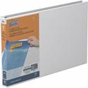 QuickFit Heavy-Duty Landscape 3-Ring Binder, D-Ring, View Binder, 1 Inch, White - 1" Binder Capacity - 11" x 17" Sheet Size - 225 Sheet Capacity - 3 x 1" Ring(s) - Fastener(s): D-Ring - Polypropylene - White - Recycled - Durable, Antimicrobial, Locki