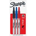Sharpie Retractable Permanent Markers - Fine Marker Point - Retractable - Assorted Ink - 3 / Set