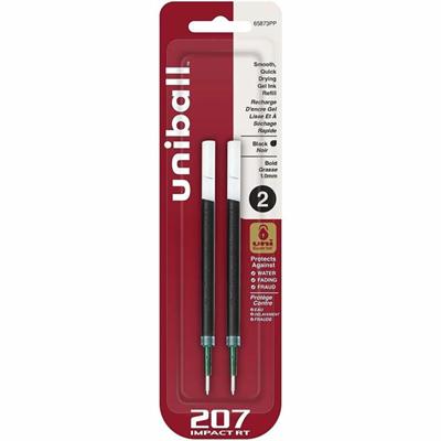 uniball™ 207 Impact RT Gel Pen Refill - 1 mm , Bold Point - Black Ink - Acid-free, Fade Proof, Water Proof, Super Ink - 1 Pack