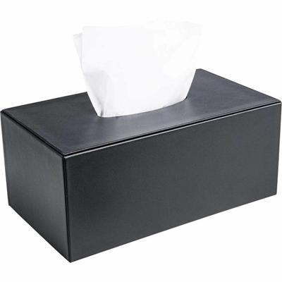 Dacasso Rectangular Tissue Box Cover - Letter, Legal - 8.5" x 11" , 8.5" x 14" - Black
