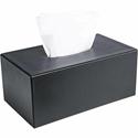 Dacasso Rectangular Tissue Box Cover - Letter, Legal - 8.5" x 11" , 8.5" x 14" - Black