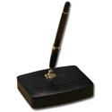 Dacasso Single Pen Stand - Leather - Black - 1 Each