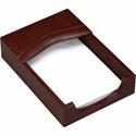 Dacasso Memo Holder - 1.4" Height x 4.8" Width x 6.8" Length - Leather - Mocha - 1 Each
