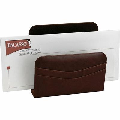 Dacasso Letter Holder - Leather - Mocha - 1 Each