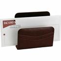 Dacasso Letter Holder - Leather - Mocha - 1 Each