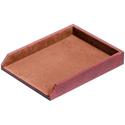 Dacasso Front Load Letter/Legal Tray - 2" x 10.5" - Leather - Mocha