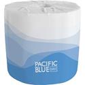 Pacific Blue Select Standard-Roll Embossed Toilet Paper - 2 Ply - 4" Width x 4.05" Length - 550 Sheets/Roll - White - 40 / Carton
