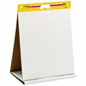 Post-it&reg; Super Sticky Tabletop Easel Pad with Dry Erase Surface - 20 Sheets - Plain - Stapled - 18.50 lb Basis Weight - 20" x 23" Sheet Size - White Paper - Cardboard Cover - Dry Erase, Self-adhesive, Built-in Stand, Repositionable, Resist Bleed-