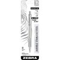 Zebra 7 Series F-701 Retractable Ballpoint Pen - 0.7 mm Fine Pen Point - Refillable - Retractable - Black Ink - Stainless Steel Barrel - 1 Each