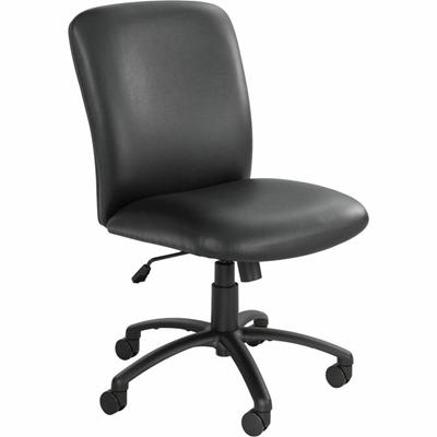Safco Uber Big and Tall High Back Executive Chair - Black Seat Color - Vinyl, Foam Seat Material - Black Frame Color - 5-star Base - 1 Each