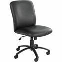 Safco Uber Big and Tall High Back Executive Chair - Black Seat Color - Vinyl, Foam Seat Material - Black Frame Color - 5-star Base - 1 Each