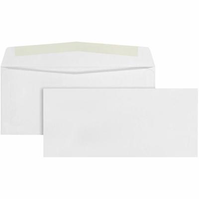 Quality Park No. 10 Business Envelopes with Gummed Flap - Business - #10 - 4 1/8" Width x 9 1/2" Length - 24 lb - Gummed - White - Wove - 1000 / Box