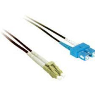 C2G Duplex Fiber Optic Patch Cable - 6.56 ft Fiber Optic Network Cable - First End: 2 x LC - Male - Second End: 2 x SC Network - Male - Patch Cable - 50/125 &micro;m - Black - 1 Each