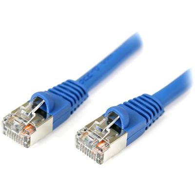 StarTech.com 25 ft Blue Shielded Snagless Cat5e Patch Cable - 25 ft Category 5e Network Cable for Network Device, Network Adapter, Hub, Switch, Router, Modem, ATM - First End: 1 x RJ-45 - Male - Second End: 1 x RJ-45 - Male - Patch Cable - Shielding 