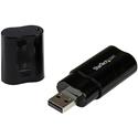 StarTech.com USB 2.0 to External Stereo Audio Adapter - 1 x Type A USB 2.0 USB Male - 1 x Mini-phone Audio In Female, 1 x Mini-phone Audio Out Female - Black - 1 Each - TAA Compliant