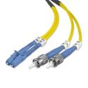 Belkin Fiber Optic Duplex Patch Cable - 49.21 ft Fiber Optic Network Cable - First End: 2 x LC - Male - Second End: 2 x ST - Male - Patch Cable - 9/125 &micro;m - Yellow - 1 Each
