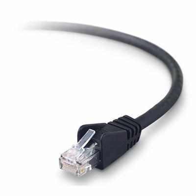Belkin RJ45 Category 6 Snagless Patch Cable - 12.14 ft Category 6 Network Cable - First End: 1 x RJ-45 - Male - Second End: 1 x RJ-45 - Male - Patch Cable - Black - 1 Each