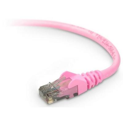 Belkin RJ45 Category 6 Snagless Patch Cable - 29.86 ft Category 6 Network Cable - First End: 1 x RJ-45 - Male - Second End: 1 x RJ-45 - Male - Patch Cable - Pink - 1 Each