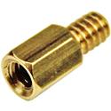 StarTech.com 6-32 Brass Motherboard Standoffs for ATX Computer Case - 15 Pack - Standoff Screw - 6 - 0.50" - Hex - Hex - Brass - 15 / Pack - TAA Compliant