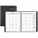 Blueline EcoLogix 14-Month Monthly Planner, 11" x 8-1/2" , English - Julian Dates - Monthly - 14 Month - December 2025 to January 2027 - 1 Month Single Page Layout - 8 1/2" x 11" Sheet Size - Twin Wire - Black - Paper - 0.5" Height x 9.3" Width - Add