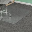 Lorell Medium-Pile Smooth Edge Chairmat - Carpeted Floor - 60" Length x 46" Width x 0.133" Thickness - Rectangular - Vinyl - Clear - 1 Each