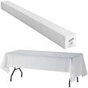 Genuine Joe Banquet-Size Plastic Tablecover - 300 ft Length x 40" Width - Plastic - White - 1 Roll
