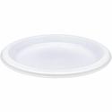 Genuine Joe 9" Reusable Plastic Plates - Serving - Disposable - 9" Diameter - White - Plastic Body - 125 / Pack