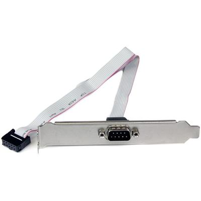 StarTech.com Motherboard Header Slot Plate - 1.33 ft Serial Data Transfer Cable for Motherboard, PC - First End: 1 x 9-pin DB-9 Serial - Male - Second End: 1 x 10-pin IDC Serial - Female - Gray - 1 Each