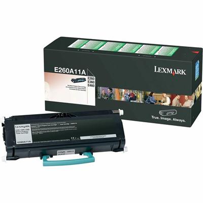 Lexmark E260A11A Original Laser Toner Cartridge - Black - 1 Each - 3500 Pages