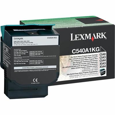 Lexmark C540A1KG Original Standard Yield Laser Toner Cartridge - Black - 1 Each - 1000 Pages