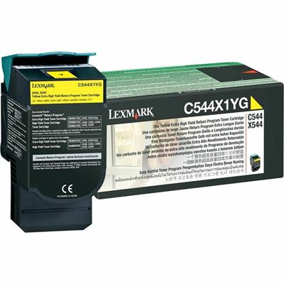 Lexmark Original Laser Toner Cartridge - Yellow - 1 Each - 4000 Pages