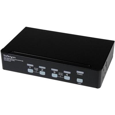 StarTech.com 4 Port USB DVI Dual Link KVM Switch with Audio - 4 Computer(s) - 1 Local User(s) - WQXGA - 2560 x 1600 - 8 x USB - 5 x DVI - 1U - Rack-mountable, Desktop - TAA Compliant