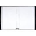 MasterVision Sliding Door Enclosed Board - 72" (6 ft) Width x 48" (4 ft) Height - Porcelain Steel Surface - Aluminum Frame - Rectangle - Magnetic - Scratch Resistant - Assembly Required - 1 Each