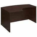 Bush Business Furniture Series C 60W x 43D LH L-Bow Desk Shell in Mocha Cherry - 29.8" Height x 58.9" Width x 42.9" Depth - Material: Melamine - Finish: Mocha Cherry - Scratch Resistant, Stain Resistant, Grommet - 1 Each