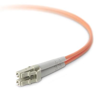 Belkin Duplex Fiber Optic Patch Cable - 23 ft Fiber Optic Network Cable - First End: 2 x LC - Male - Second End: 2 x LC - Male - Patch Cable - 50/125 &micro;m - Orange - 1 Each