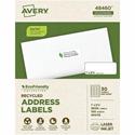 Avery&reg; Eco-Friendly Address Labels for Laser and Inkjet Printers, 1" x 2?" - 1" Width x 2 5/8" Length - Permanent Adhesive - Rectangle - Inkjet, Laser - Matte White - Matte - Paper - Recyclable, PVC-free, Permanent Adhesive, Customizable, Chlorin