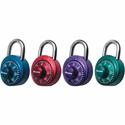 Master Lock Assorted Numeric Combination Locks - 3 Digit - 0.28" Shackle Diameter - Cut Resistant - Stainless Steel - Assorted - 1 Each