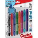 Pentel Mini R.S.V.P. Ballpoint Pens - Medium Pen Point - Assorted Ink - 8 / Pack